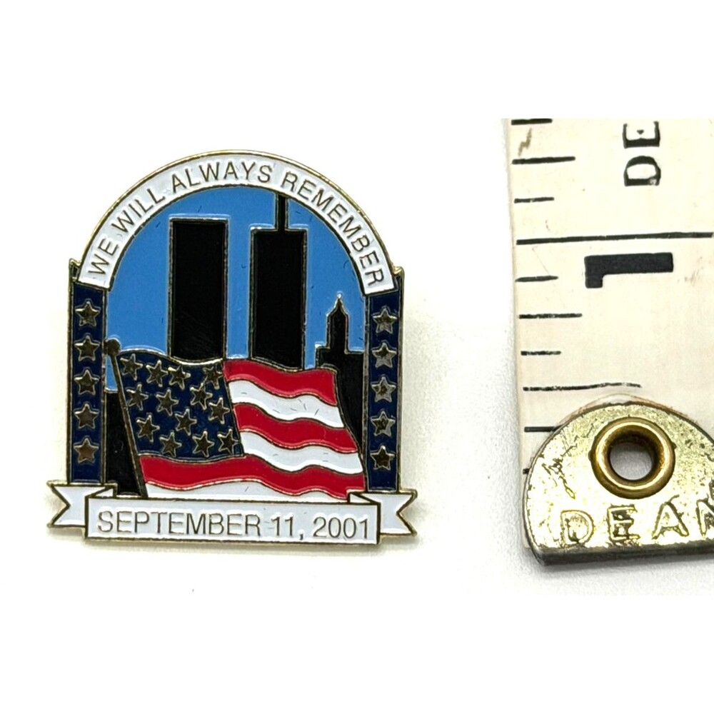 9/11 Memorial Pin Twin Towers American We Will Always Remember 2001 September 11